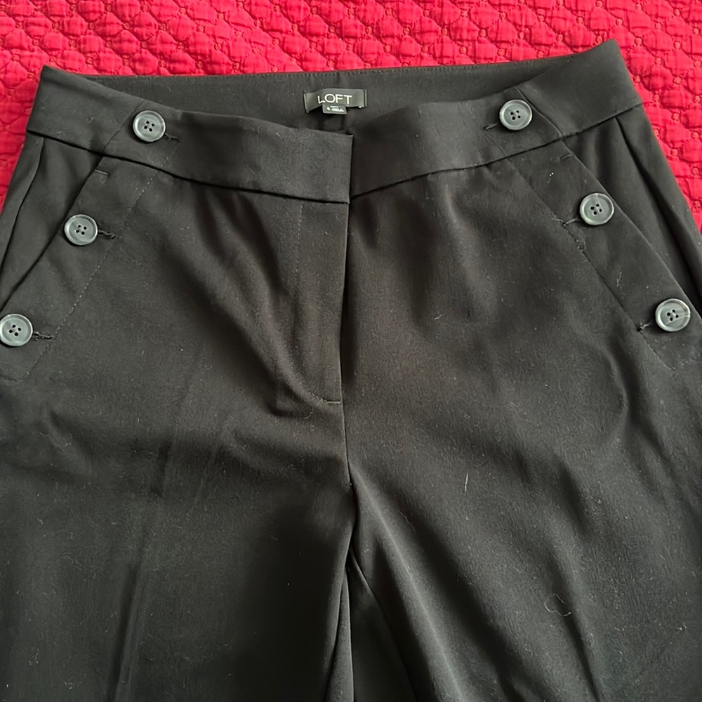 LOFT sailor black pants. Size 6 curvy. Never worn
